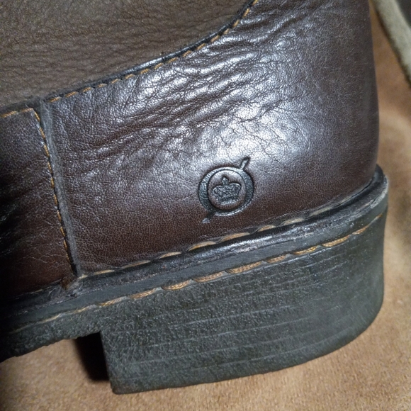 Børn Mayall Tall Riding Boots Size 8 1/2 Suede and Leather - Picture 5 of 16